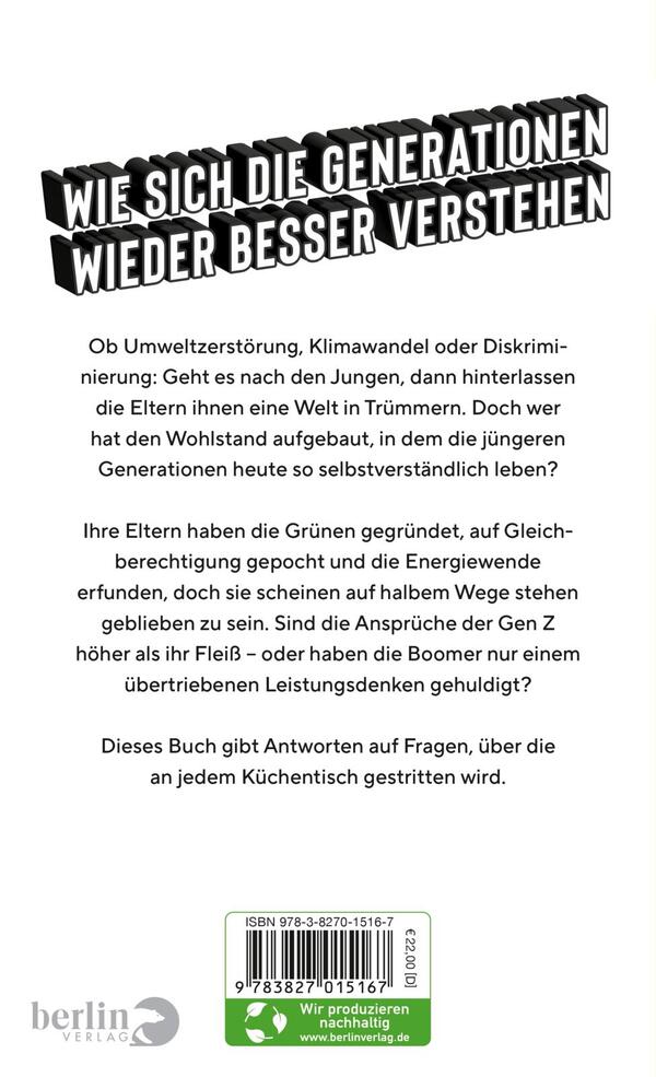 Rückansicht des Buches „Boomer gegen Zoomer“ 