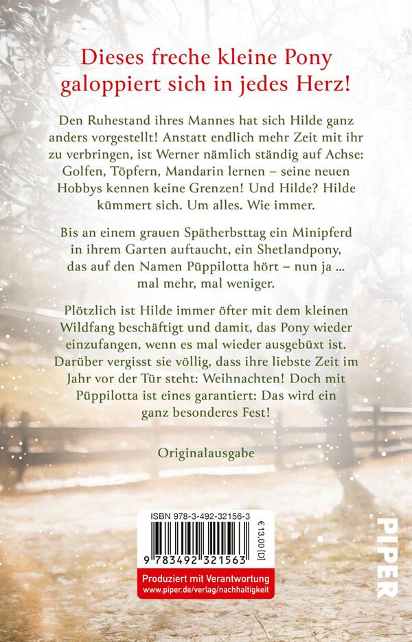 Rückansicht des Buches „Weihnachtschaos auf vier Hufen“