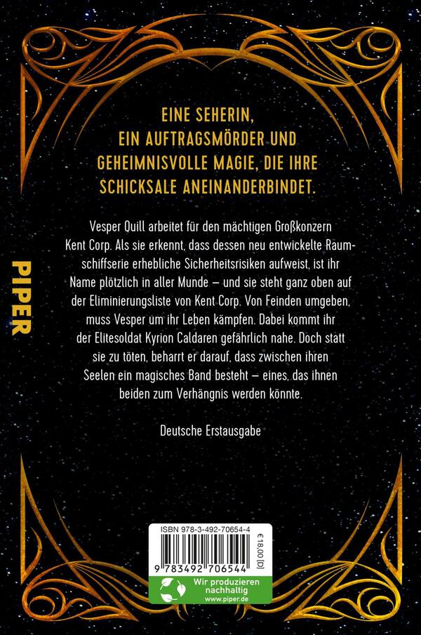 Rückansicht des Buches „Crashing Stars“ 