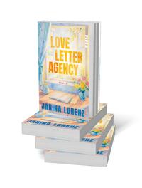 Bücherstapel des Buches „Love Letter Agency“