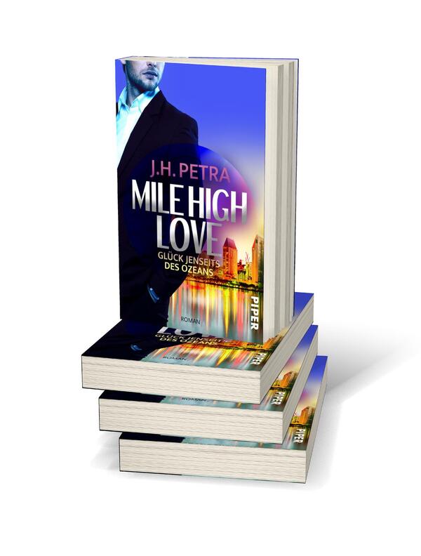 Bücherstapel des Buches „Mile High Love – Glück jenseits des Ozeans“