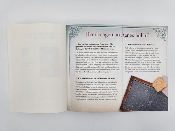 Innenansicht des Buches „Die geniale Rebellin“