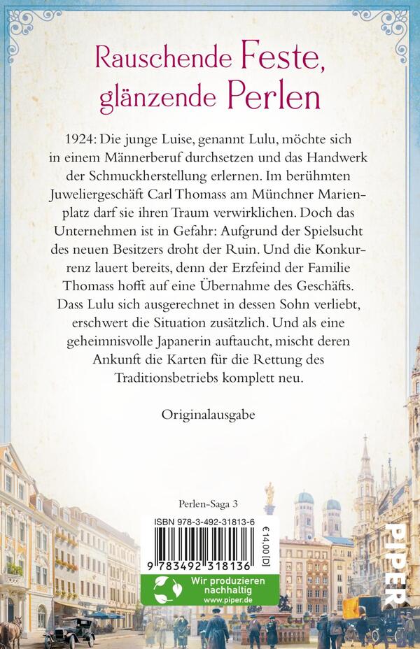 Rückansicht des Buches „Das Haus der Perlen – Strahlen der Liebe“