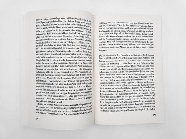 Innenansicht des Buches „Eichmann in Jerusalem“