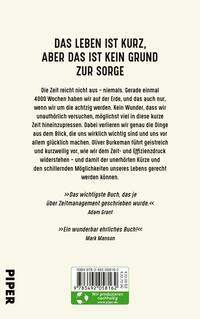 Rückansicht des Buches „4000 Wochen“