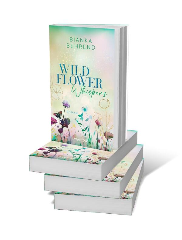 Bücherstapel des Buches „Wildflower Whispers“