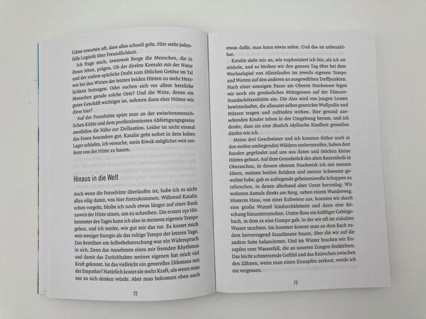 Innenansicht des Buches „Alpensolo“