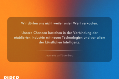 Zitat von Jeanette zu Fürstenberg über das Potenzial von Deutschland als Wirtschaftsstandort