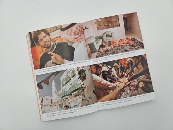 Außenansicht des Buches „Couchsurfing in Saudi-Arabien“