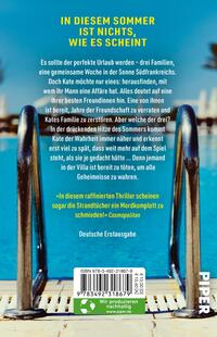 Rückansicht des Buches „Holiday – Sieben Tage. Drei Familien. Ein tödliches Geheimnis.“
