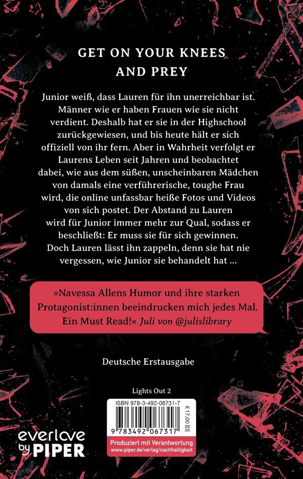 Rückansicht des Buches „Rush In“