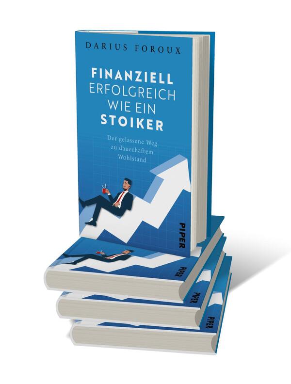 Bücherstapel des Buches „Finanziell erfolgreich wie ein Stoiker“