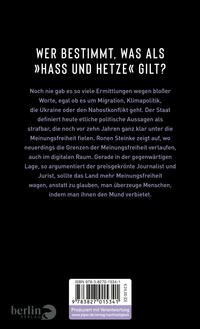 Rückansicht des Buches „Meinungsfreiheit“