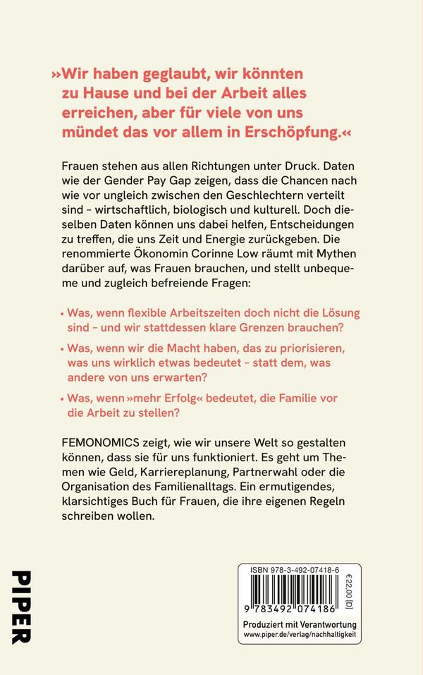 Rückansicht des Buches „FEMONOMICS“