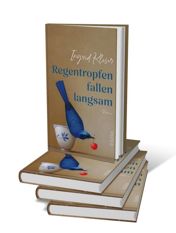 Bücherstapel des Buches „Regentropfen fallen langsam“