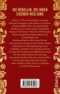 Rückansicht des Buches „Die Rebellin am Hof der Romanows“