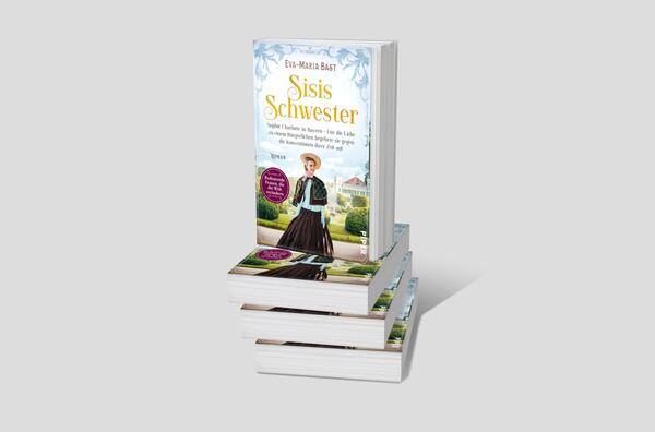 Bücherstapel des Buches „Sisis Schwester“