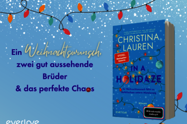 gestalteter Banner mit Cover von „In a Holidaze“