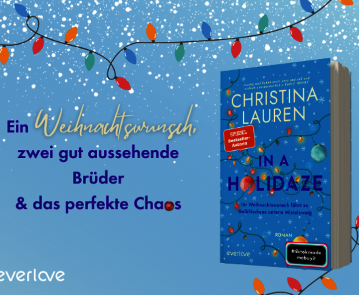 gestalteter Banner mit Cover von „In a Holidaze“