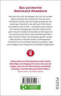 Rückansicht des Buches „Überleben unter Arschlöchern“