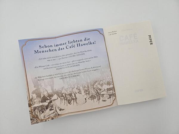 Außenansicht des Buches „Café Hawelka“