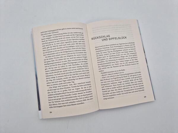 Außenansicht des Buches „Sturz in die Tiefe“