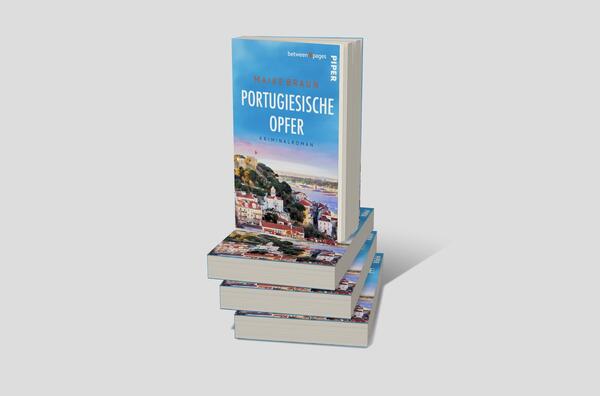 Bücherstapel des Buches „Portugiesische Opfer“