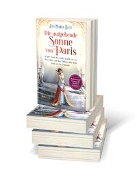 Bücherstapel des Buches „Die aufgehende Sonne von Paris“