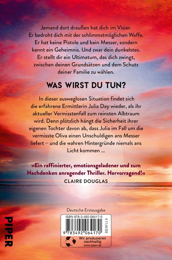 Rückansicht des Buches „Just Another Missing Person – Findest du sie, wirst du alles verlieren“ 