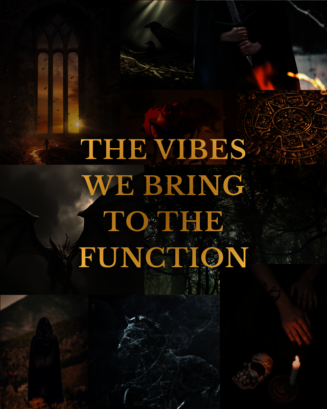 düster-fantastische Bildercollage, die den Vibe von Red Tower widerspiegelt