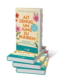 Bücherstapel des Buches „Alt genug, um jung zu bleiben“