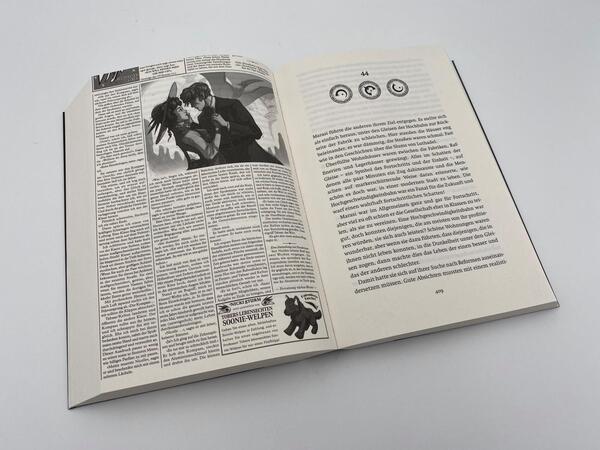 Innenansicht des Buches „Metall der Götter“