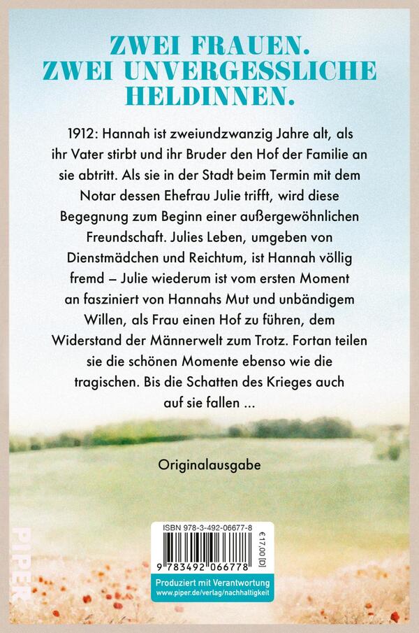 Rückansicht des Buches „Zwei Frauen“