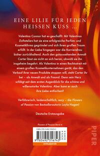 Rückansicht des Buches „Flowers of Passion – Flammende Lilien“