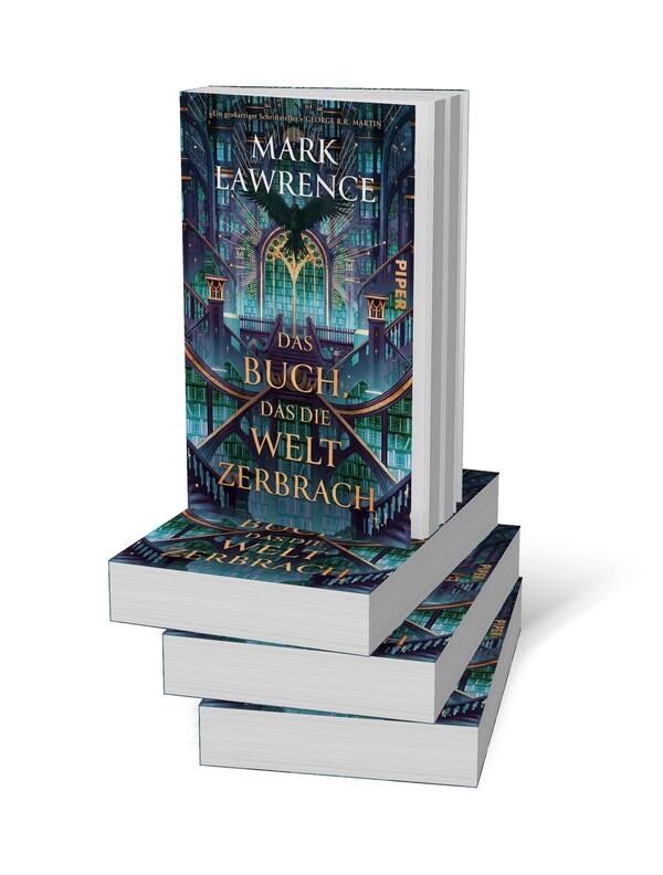 Bücherstapel des Buches „Das Buch, das die Welt zerbrach“