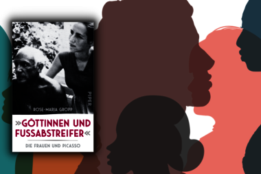 Rose-Maria Gropps „Göttinnen und Fußabstreifer“ Cover vor bunten Frauensilhouetten