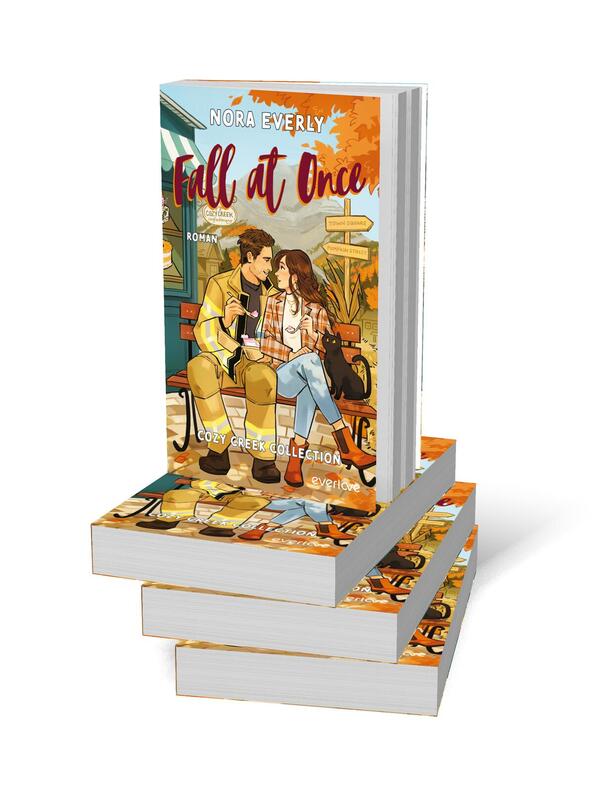 Bücherstapel des Buches „Fall at once“