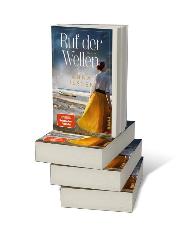 Bücherstapel des Buches „Ruf der Wellen“