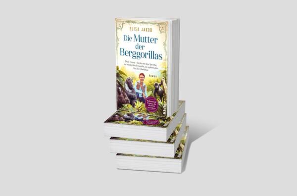 Bücherstapel des Buches „Die Mutter der Berggorillas“