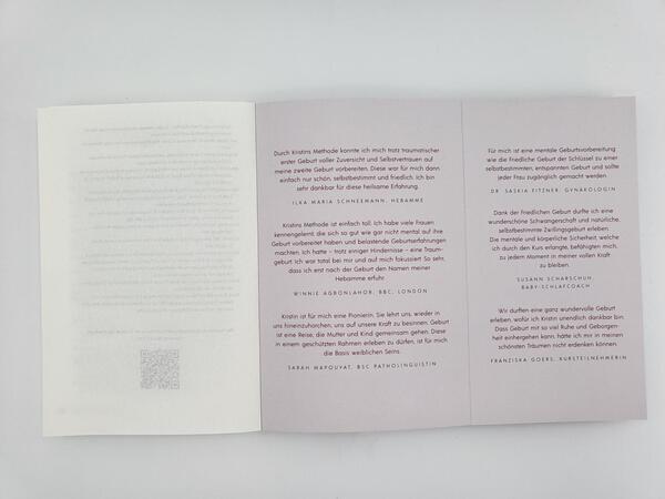 Innenansicht des Buches „Die Friedliche Geburt“