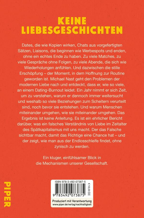 Rückansicht des Buches „Generation Dating Burnout“