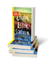 Bücherstapel des Buches „Laufen. Essen. Schlafen. “