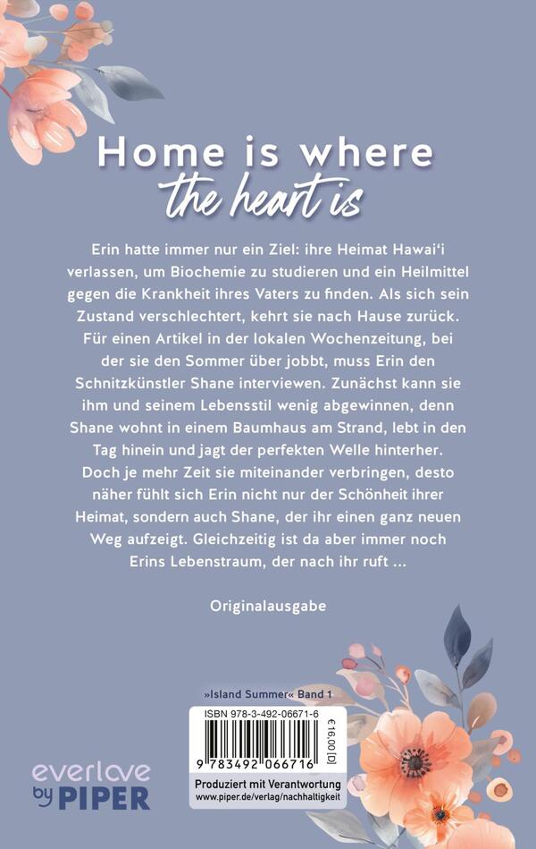 Rückansicht des Buches „Call my Heart Home“ 