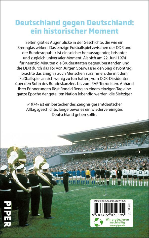 Rückansicht des Buches „1974 – Eine deutsche Begegnung“ 