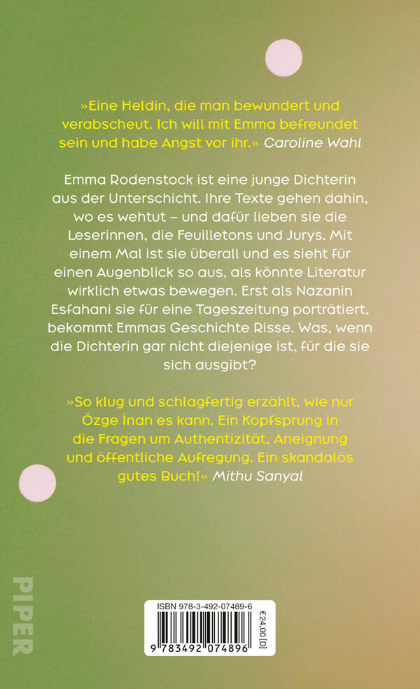 Rückansicht des Buches „Die Dichterin“