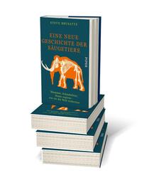 Bücherstapel des Buches „Eine neue Geschichte der Säugetiere“