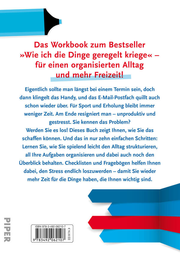Rückansicht des Buches „Wie ich die Dinge geregelt kriege – Das Workbook“