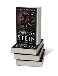 Bücherstapel des Buches „Schlangen und Stein“