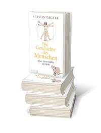 Bücherstapel des Buches „Die Geschichte des Menschen“