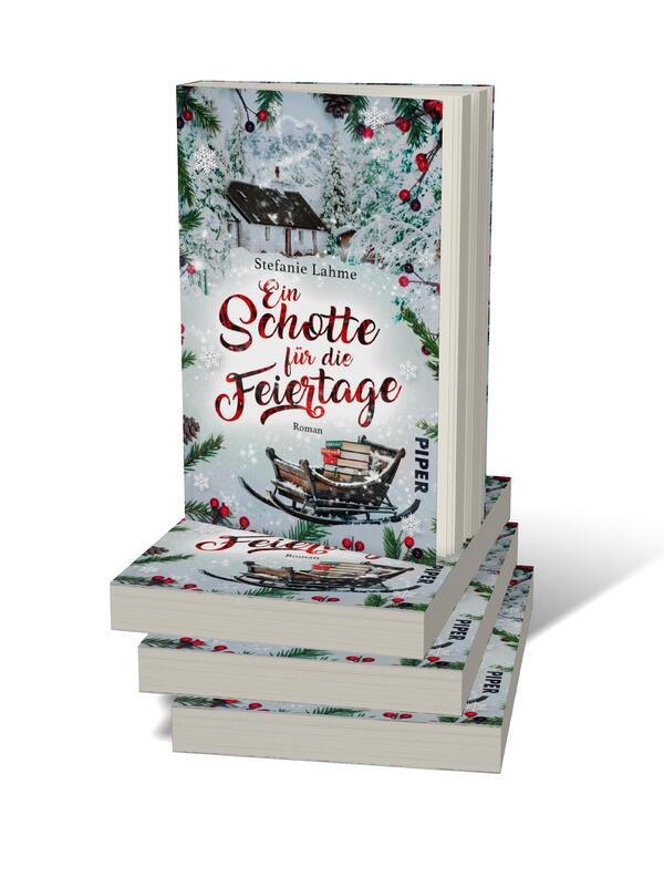 Bücherstapel des Buches „Ein Schotte für die Feiertage“